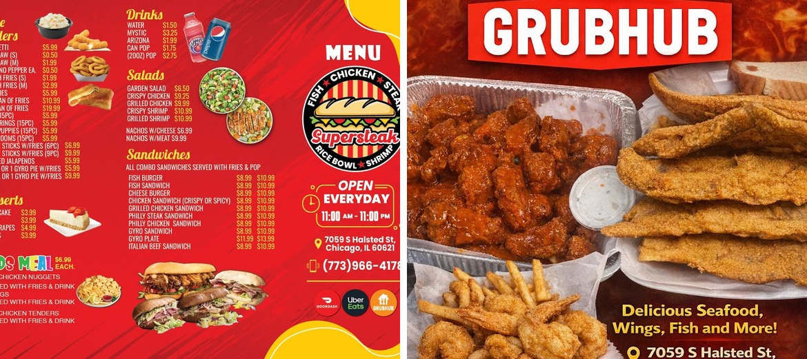Super steak Menu